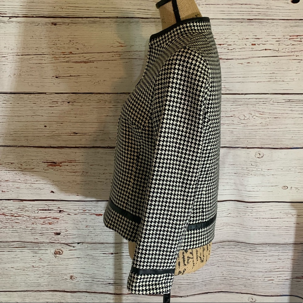 Pendleton Houndstooth Tweed Jacket Size 4 - image 3